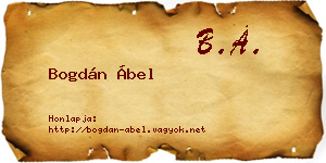 Bogdán Ábel névjegykártya
